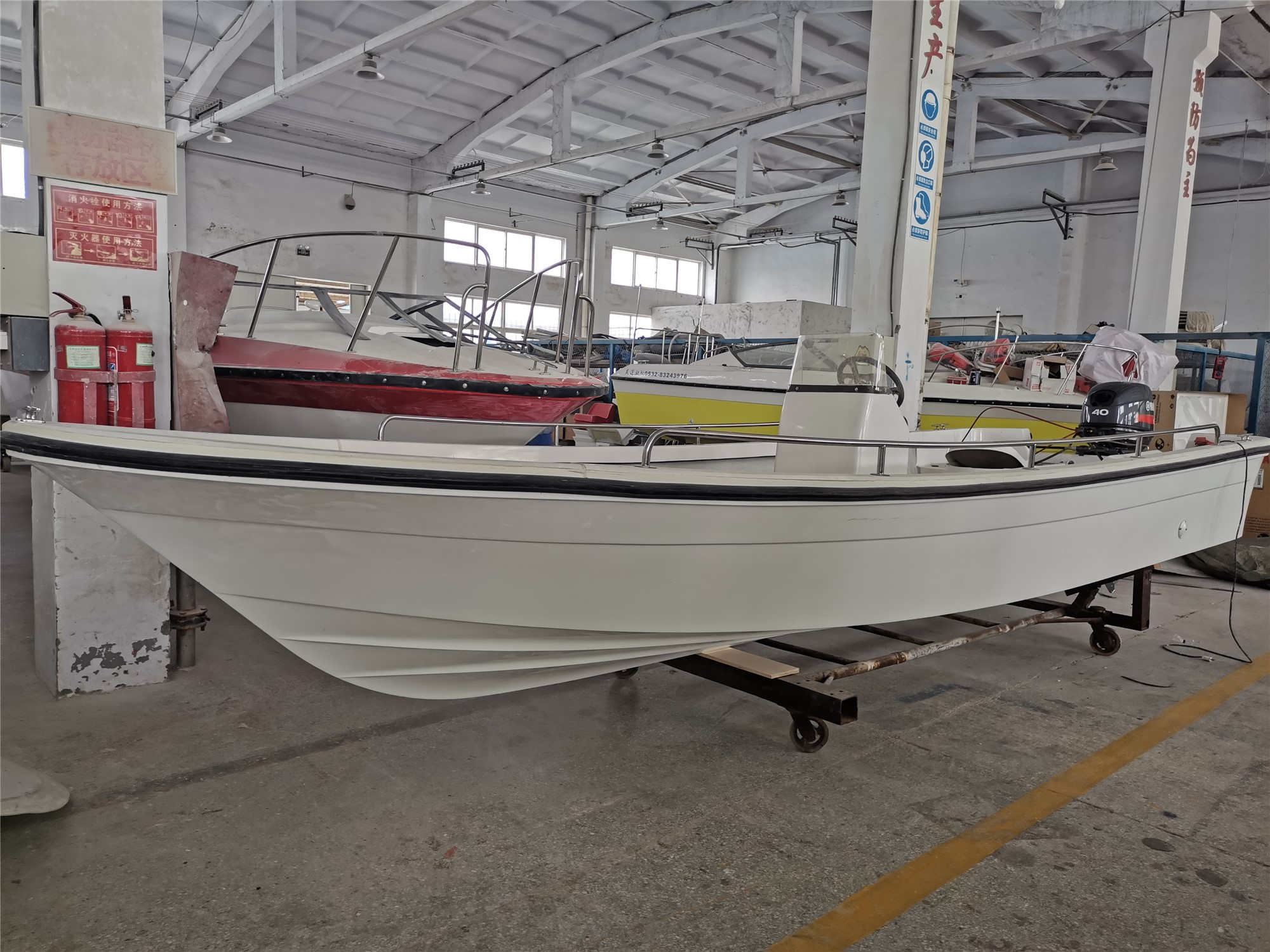 19ft Fiberglass Double Hull Panga Work Boat for Sale